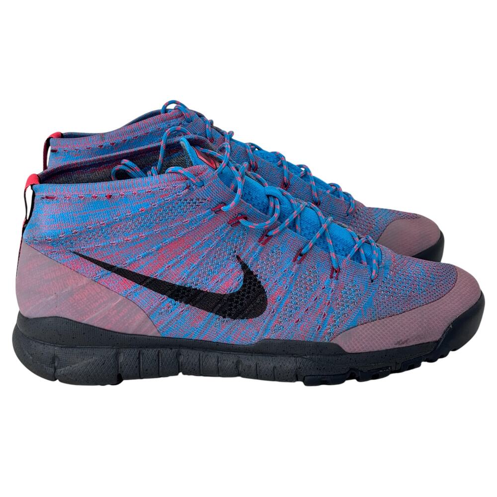 Nike Flyknit Trainer Chukka FSB Sneakers Mens Size 11.5 Blue Lace Up 625009-400‎